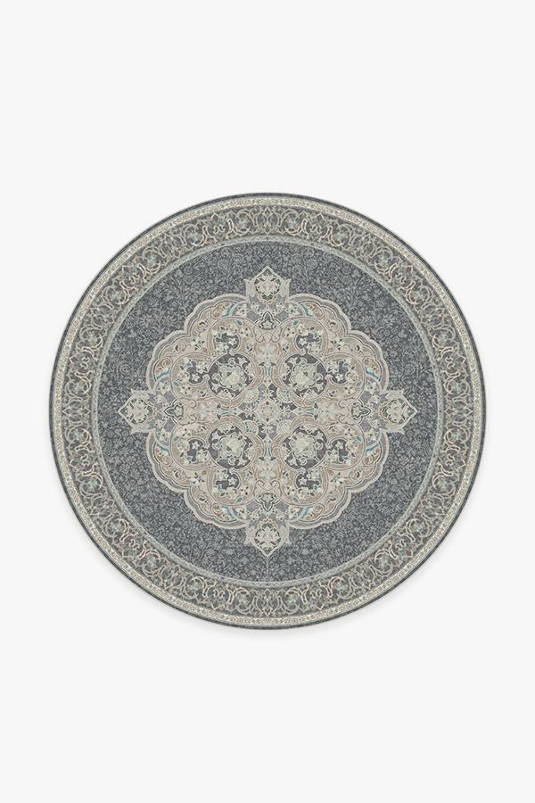 Tapis tissé plat à motifs persans avec silhouette florale cachée crème et sauge pour chambre d'enfant et salon