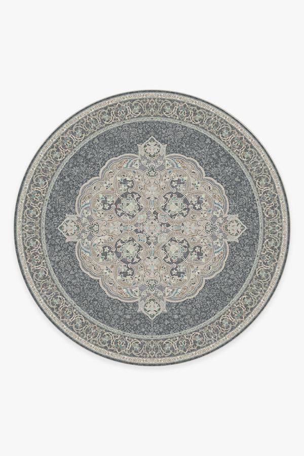 Tapis tissé plat à motifs persans avec silhouette florale cachée crème et sauge pour chambre d'enfant et salon