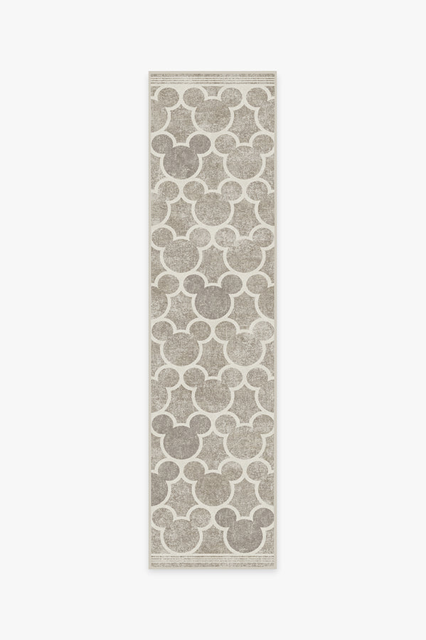 Tapis plat tissé de caractère moderne avec silhouette de treillis sur toute la surface en gris cendré pour chambre d'enfant et salon
