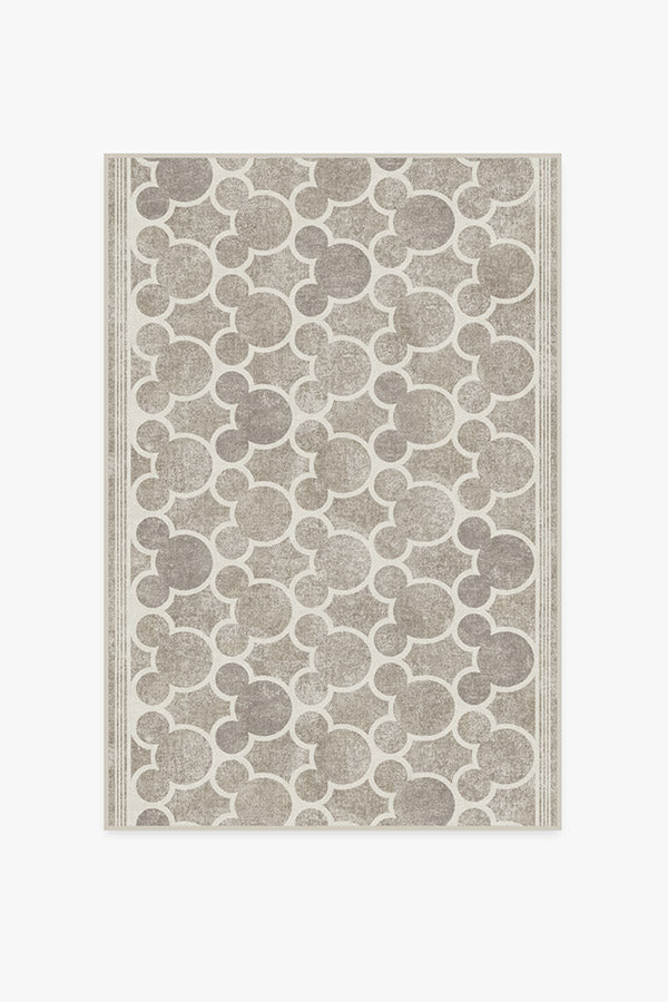 Tapis plat tissé de caractère moderne avec silhouette de treillis sur toute la surface en gris cendré pour chambre d'enfant et salon