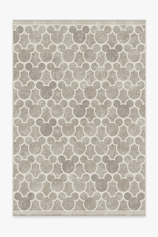Tapis plat tissé de caractère moderne avec silhouette de treillis sur toute la surface en gris cendré pour chambre d'enfant et salon