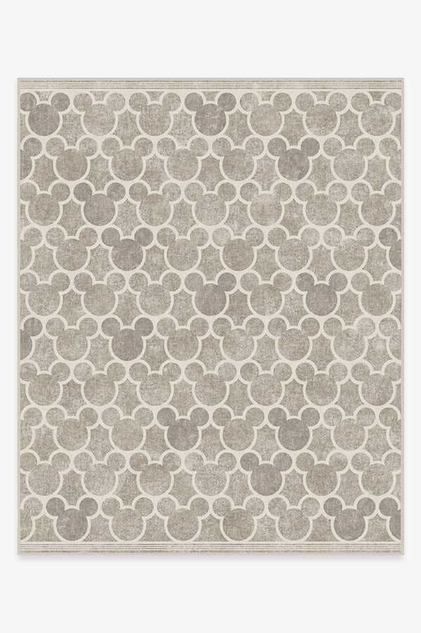 Tapis plat tissé de caractère moderne avec silhouette de treillis sur toute la surface en gris cendré pour chambre d'enfant et salon