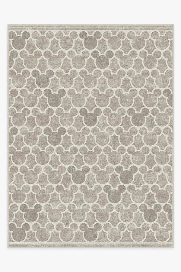 Tapis plat tissé de caractère moderne avec silhouette de treillis sur toute la surface en gris cendré pour chambre d'enfant et salon
