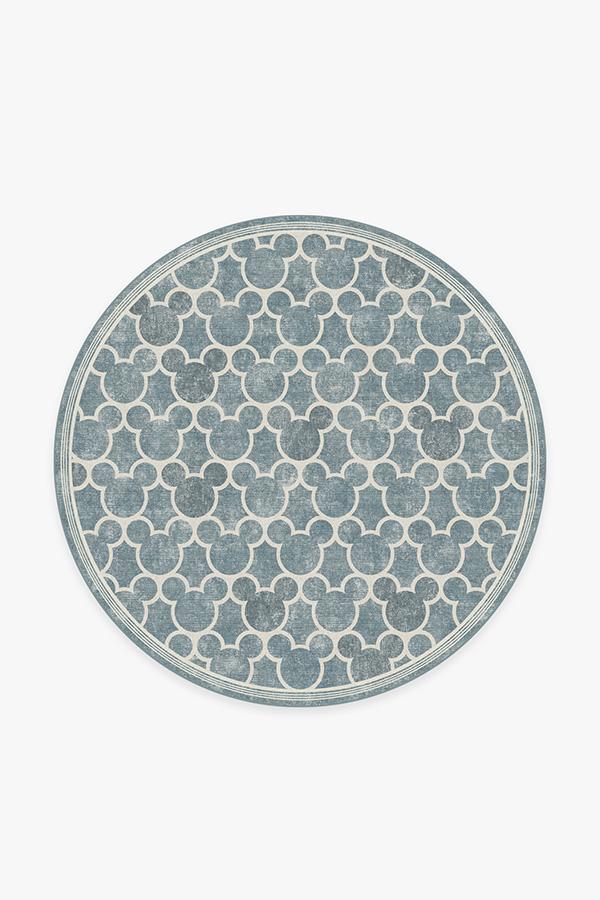 Tapis plat tissé de caractère moderne avec motif silhouette à treillis en bleu ardoise pour chambre d'enfant et salon