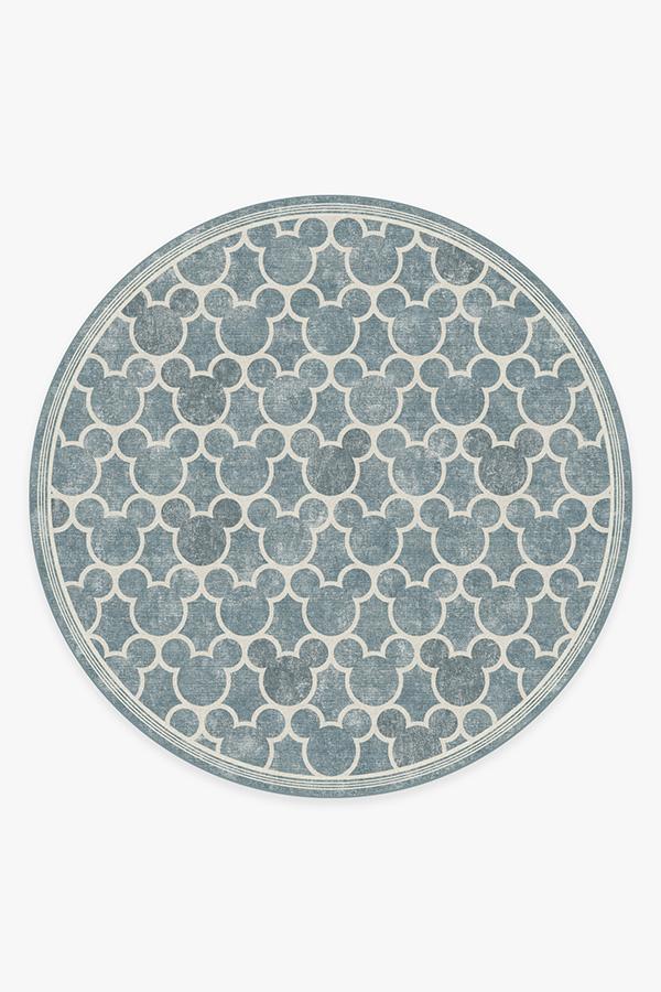 Tapis plat tissé de caractère moderne avec motif silhouette à treillis en bleu ardoise pour chambre d'enfant et salon