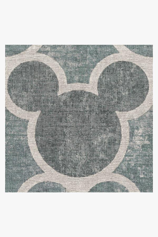 Tapis plat tissé de caractère moderne avec motif silhouette à treillis en bleu ardoise pour chambre d'enfant et salon