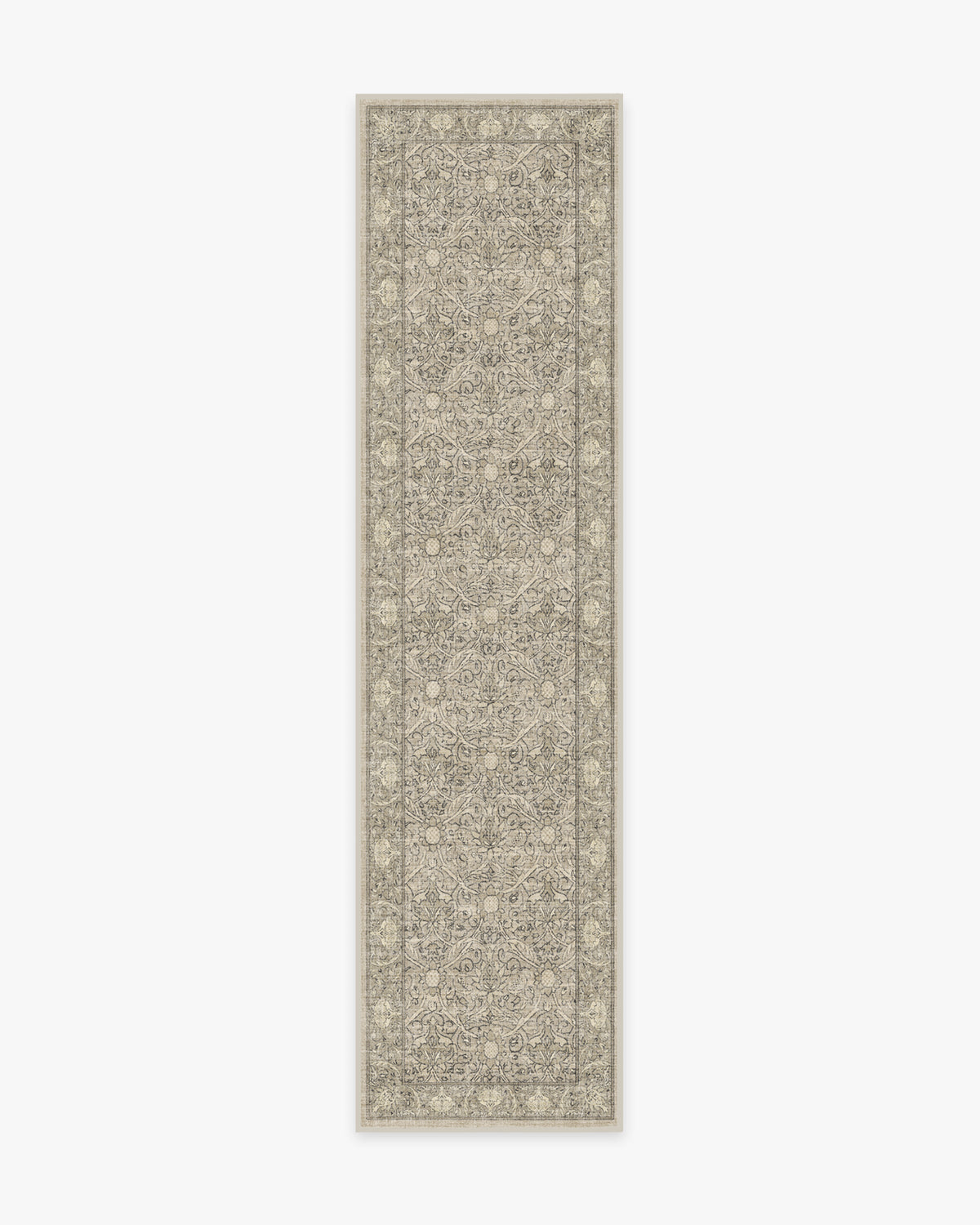 Tapis tissé plat traditionnel britannique avec motif floral de vigne lavable en pierre naturelle pour salon et bureau