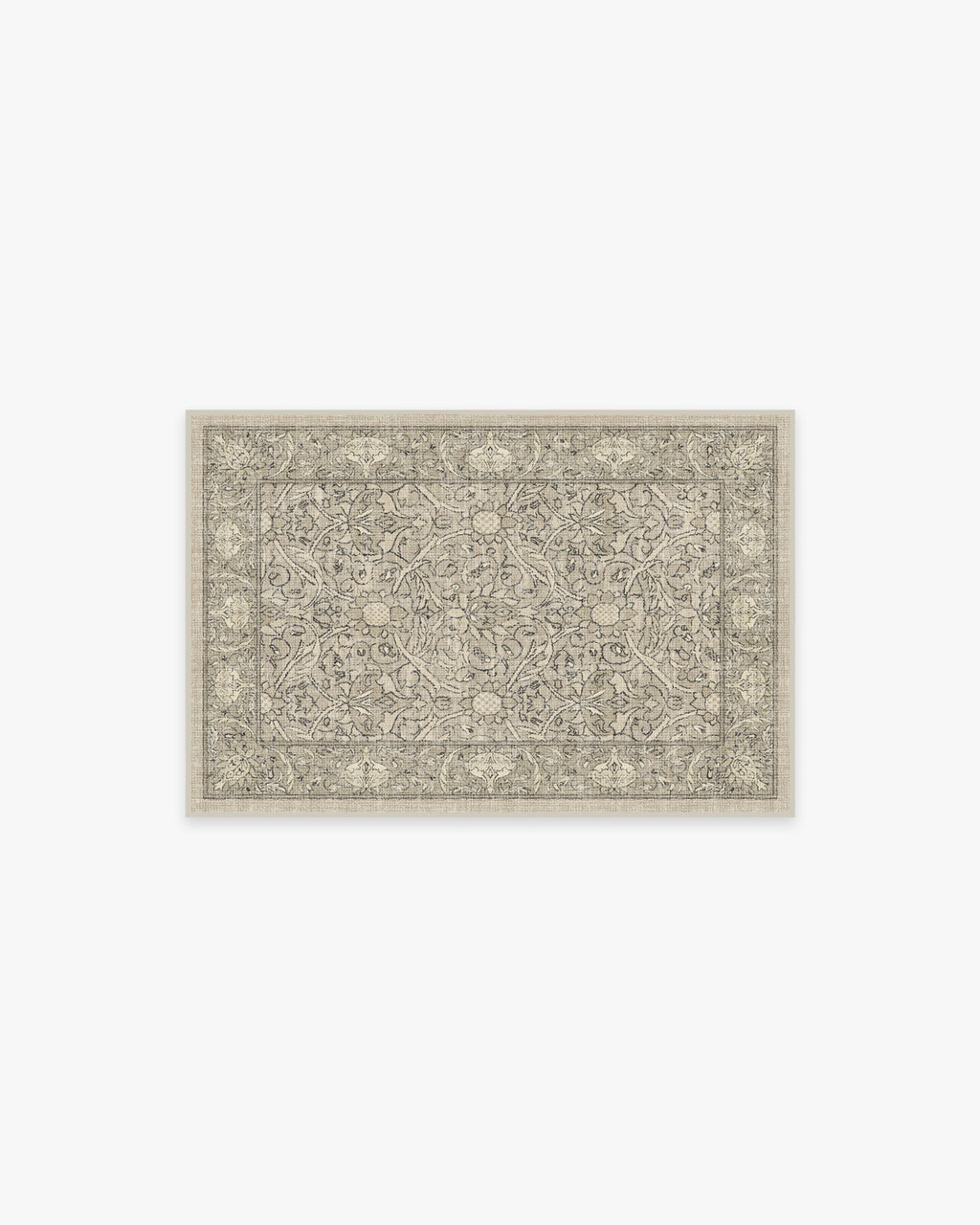 Tapis tissé plat traditionnel britannique avec motif floral de vigne lavable en pierre naturelle pour salon et bureau