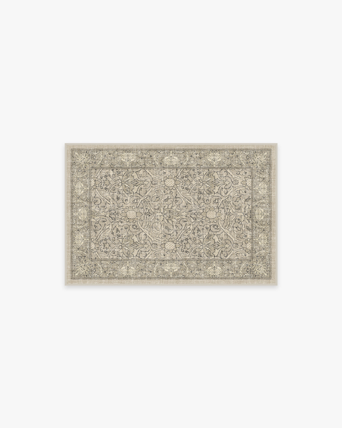 Tapis tissé plat traditionnel britannique avec motif floral de vigne lavable en pierre naturelle pour salon et bureau