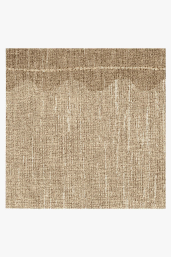 Tapis tissé plat moderne et minimaliste, avec cadre festonné beige lavable, aspect noué à la main, pour chambre et salon