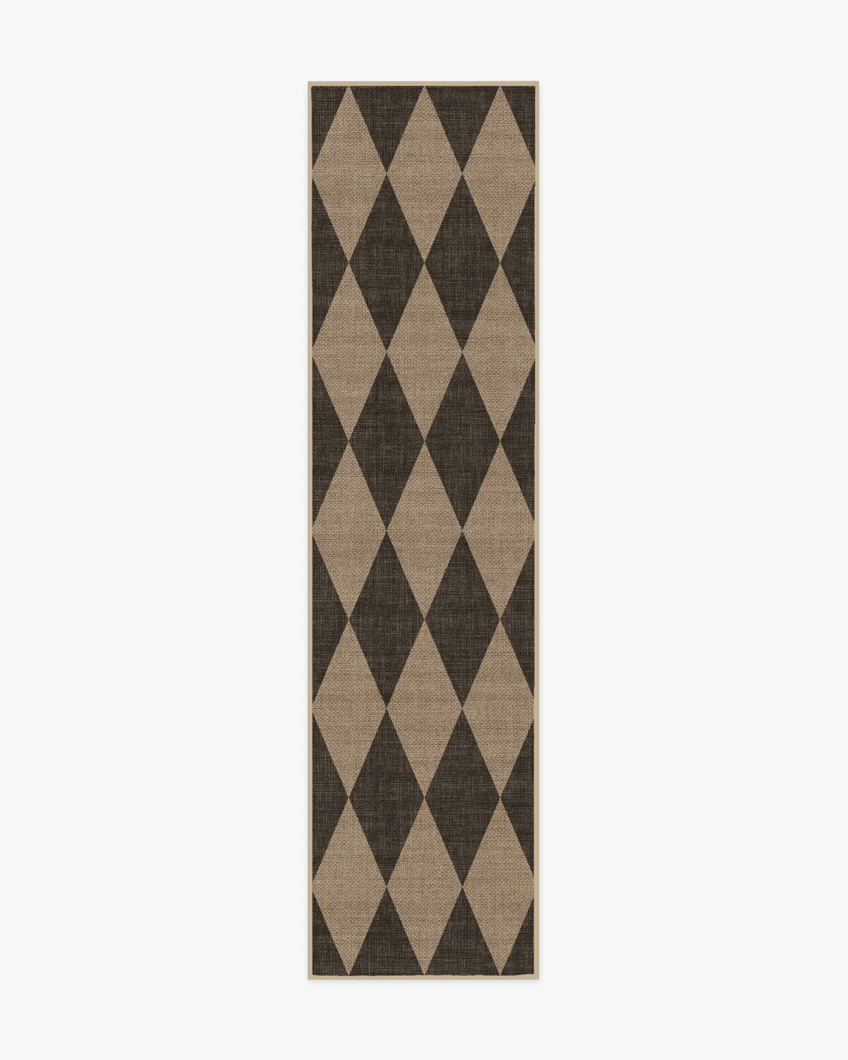 Tapis plat italien en polyester recyclé avec motif Arlequin noir lavable pour salon et bureau