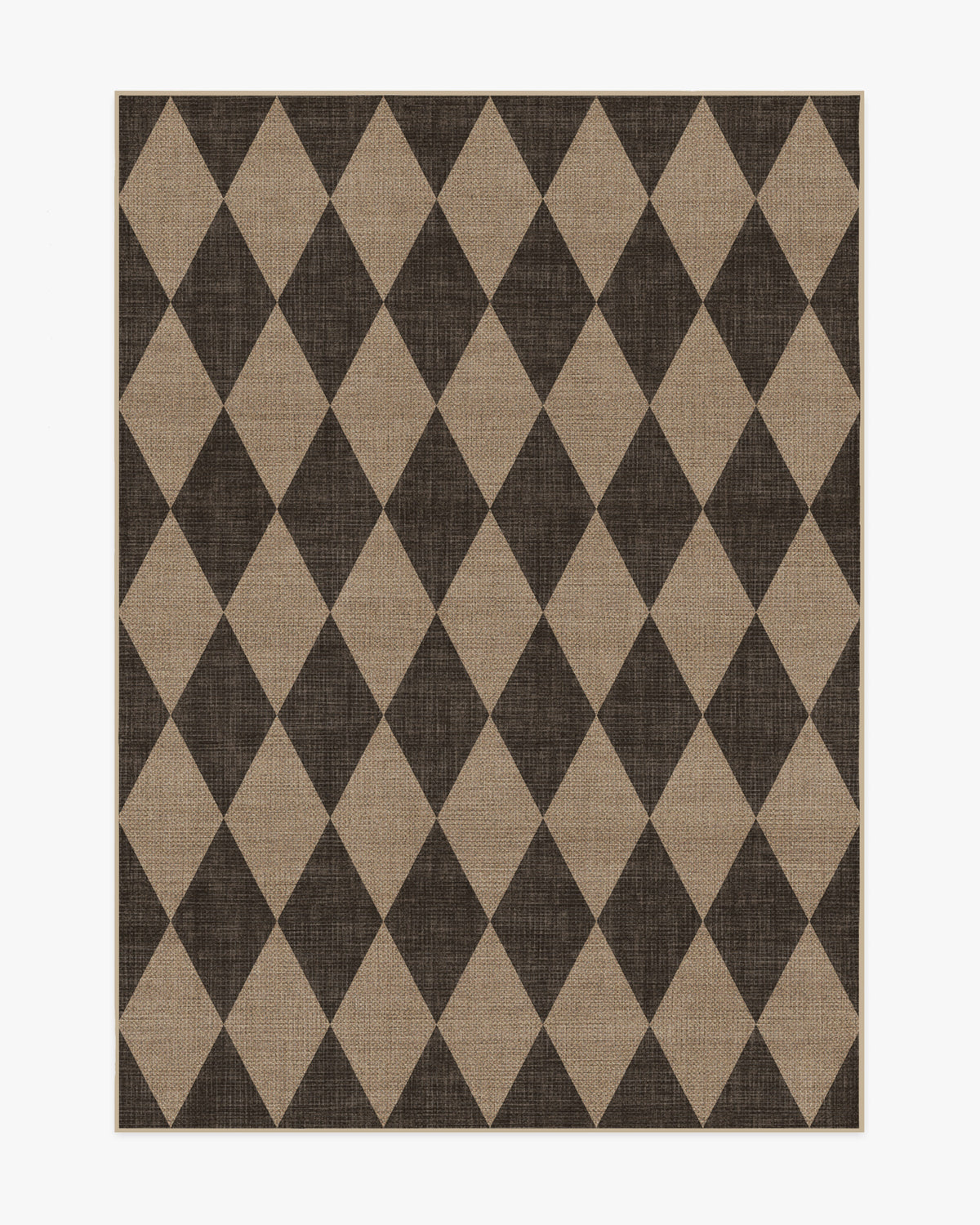Tapis plat italien en polyester recyclé avec motif Arlequin noir lavable pour salon et bureau