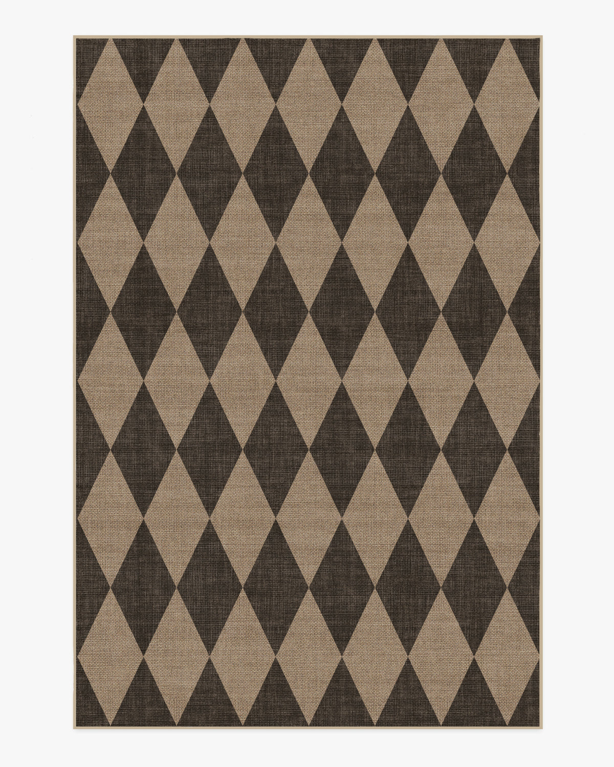 Tapis plat italien en polyester recyclé avec motif Arlequin noir lavable pour salon et bureau