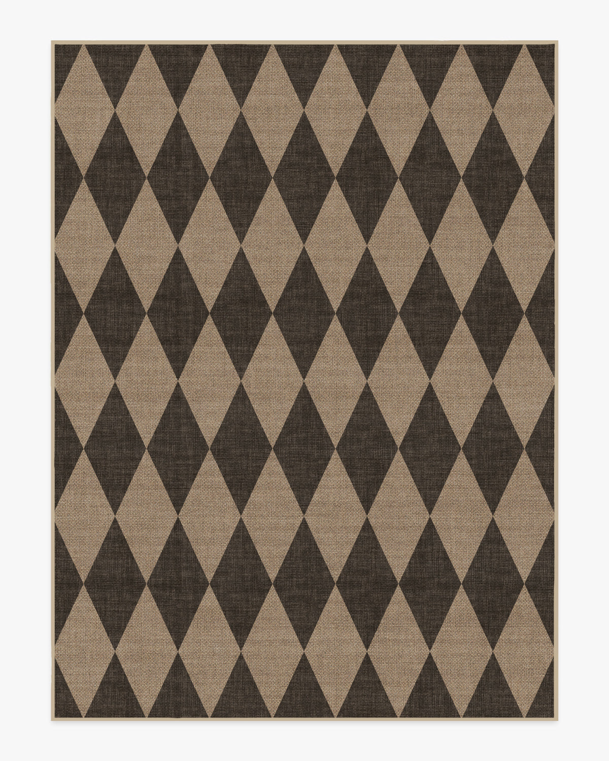 Tapis plat italien en polyester recyclé avec motif Arlequin noir lavable pour salon et bureau