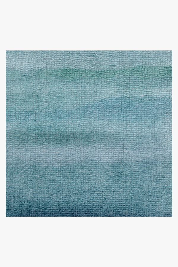 Tapis de bain touffeté avec texture dégradée bleu océan lavable pour la salle de bain