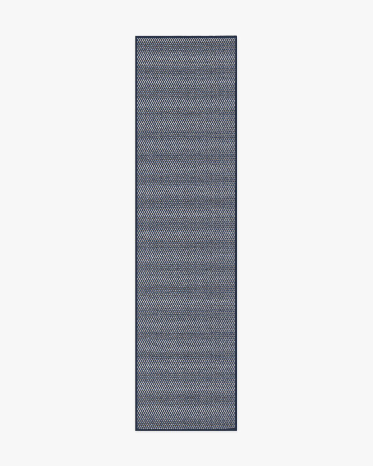 Tapis plat tissé en polyester recyclé, style minimaliste moderne, avec texture losange lavable bleu marine pour salon et chambre à coucher
