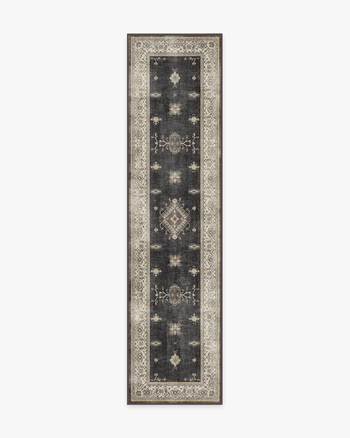 Tapis persan tissé plat de ferme moderne avec motif géométrique lavable en bois foncé pour salon et salle à manger