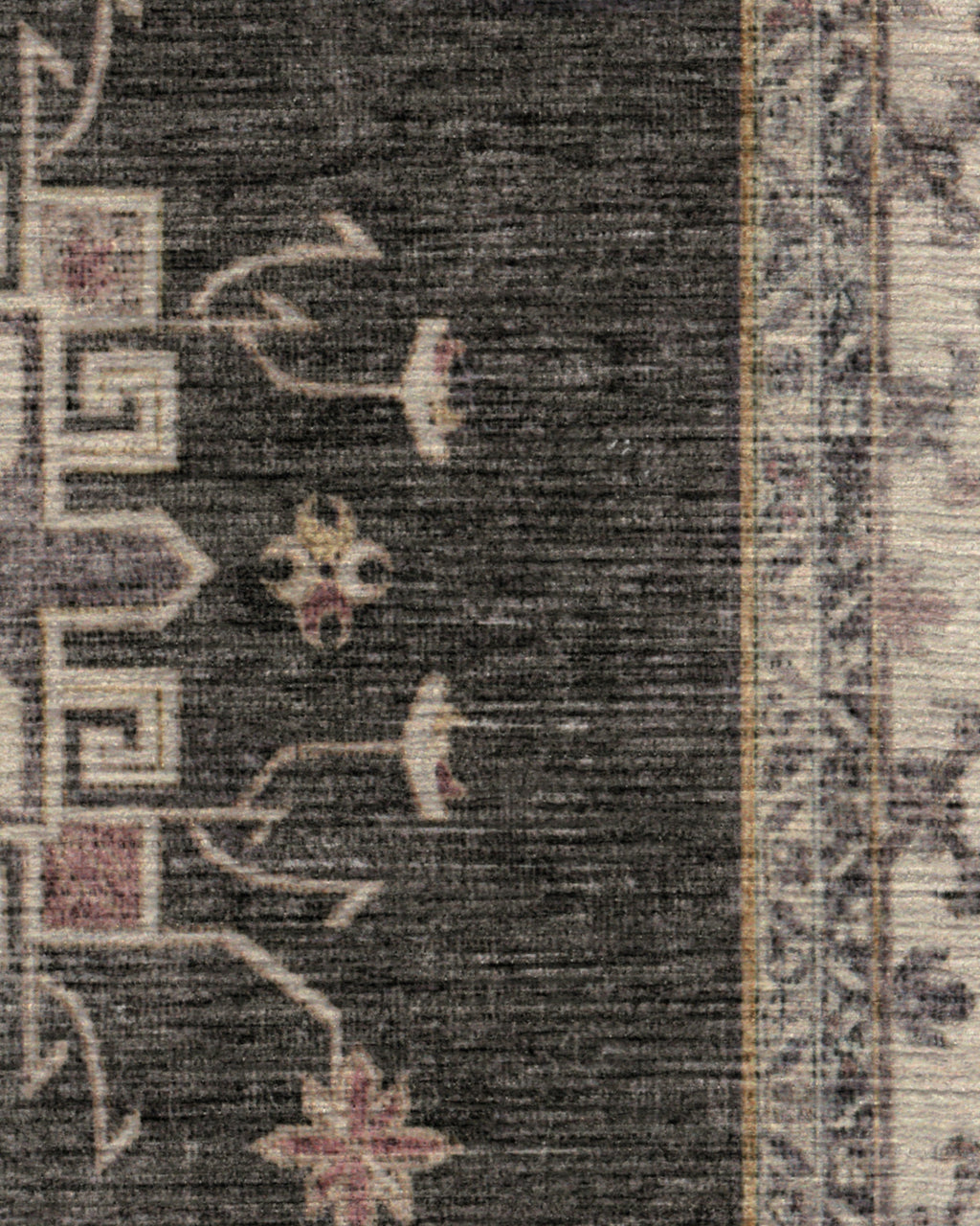Tapis persan tissé plat de ferme moderne avec motif géométrique lavable en bois foncé pour salon et salle à manger
