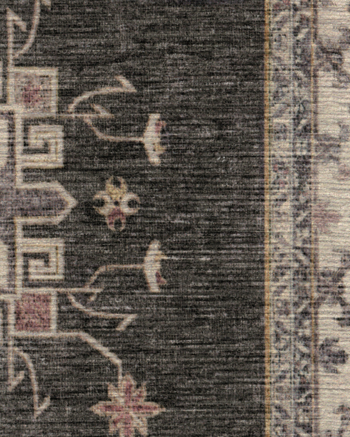 Tapis persan tissé plat de ferme moderne avec motif géométrique lavable en bois foncé pour salon et salle à manger